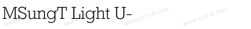 MSungT Light U字体转换